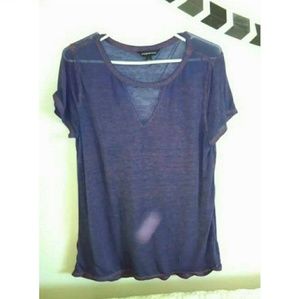 See through cut out shirt